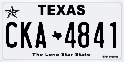 TX license plate CKA4841