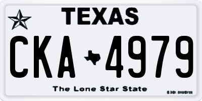 TX license plate CKA4979
