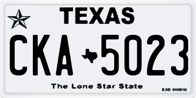 TX license plate CKA5023