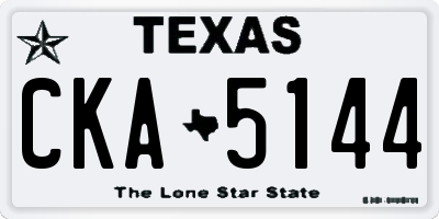 TX license plate CKA5144