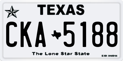 TX license plate CKA5188