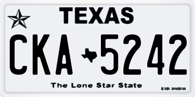 TX license plate CKA5242