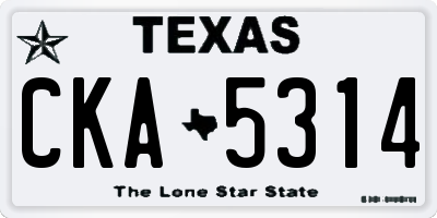 TX license plate CKA5314