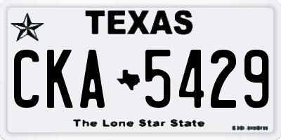 TX license plate CKA5429