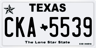 TX license plate CKA5539