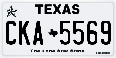 TX license plate CKA5569