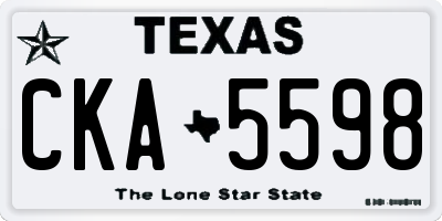 TX license plate CKA5598
