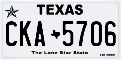 TX license plate CKA5706