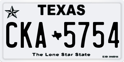 TX license plate CKA5754