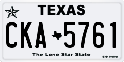 TX license plate CKA5761