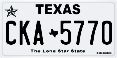 TX license plate CKA5770