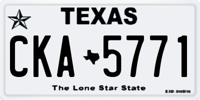TX license plate CKA5771