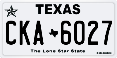 TX license plate CKA6027