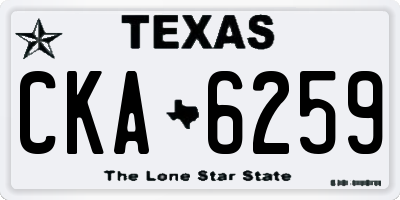 TX license plate CKA6259