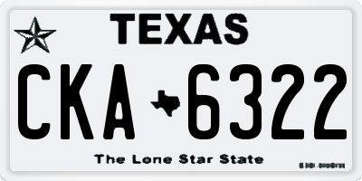 TX license plate CKA6322