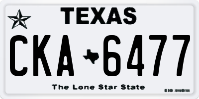 TX license plate CKA6477