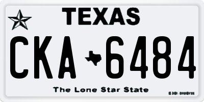 TX license plate CKA6484