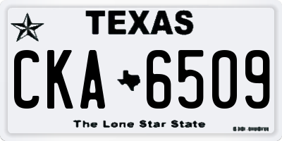 TX license plate CKA6509