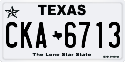 TX license plate CKA6713