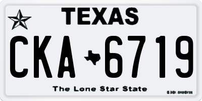 TX license plate CKA6719