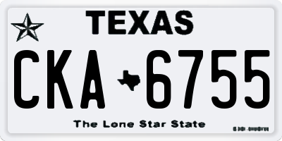 TX license plate CKA6755