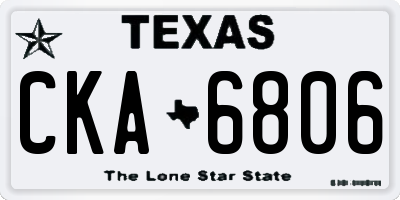 TX license plate CKA6806