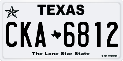 TX license plate CKA6812