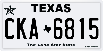 TX license plate CKA6815