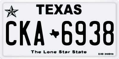 TX license plate CKA6938