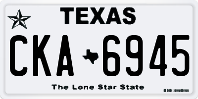 TX license plate CKA6945