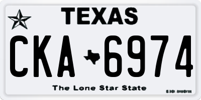 TX license plate CKA6974