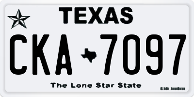 TX license plate CKA7097