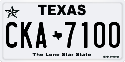 TX license plate CKA7100