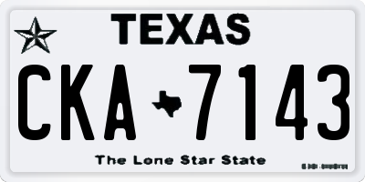 TX license plate CKA7143