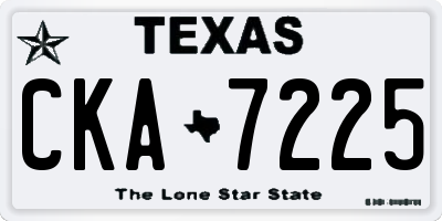 TX license plate CKA7225