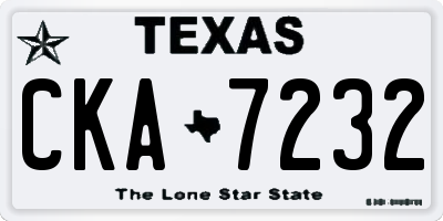 TX license plate CKA7232
