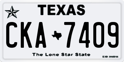 TX license plate CKA7409