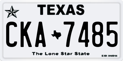 TX license plate CKA7485