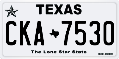 TX license plate CKA7530