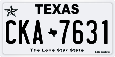 TX license plate CKA7631