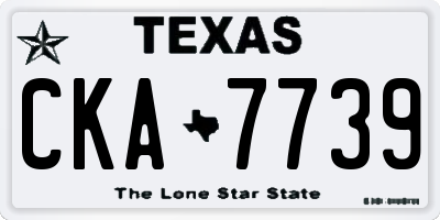 TX license plate CKA7739