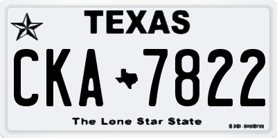 TX license plate CKA7822