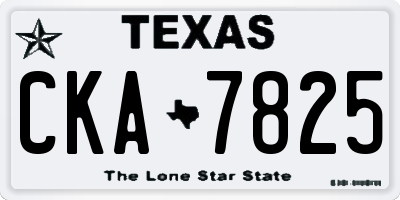 TX license plate CKA7825