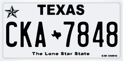 TX license plate CKA7848