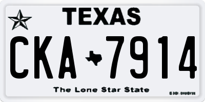 TX license plate CKA7914