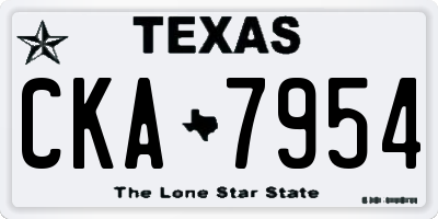 TX license plate CKA7954