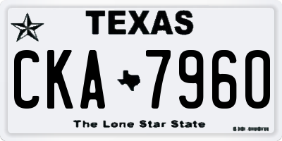 TX license plate CKA7960