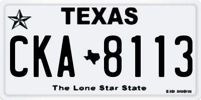 TX license plate CKA8113