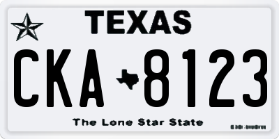 TX license plate CKA8123