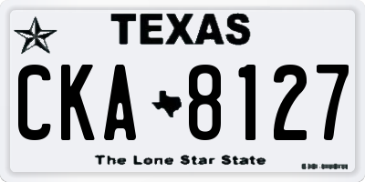 TX license plate CKA8127